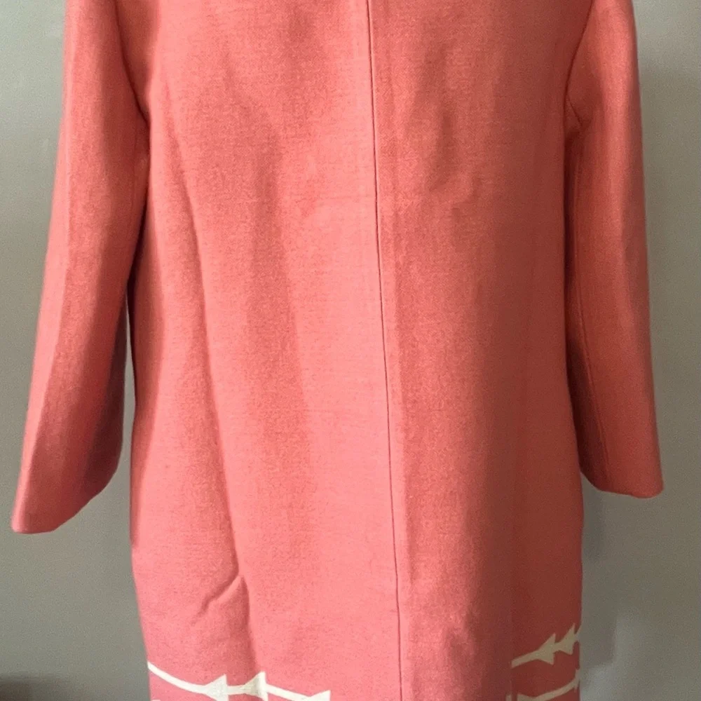 Lauren Moffatt Eastwood Coral Button-Up Coat with Arrow Design - Picture 5 of 7